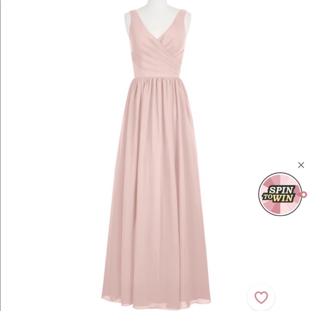 Azazie Dusty rose long bridesmaid dress